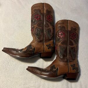 Old Gringo Brown and Red Heeled Boots Golondritas